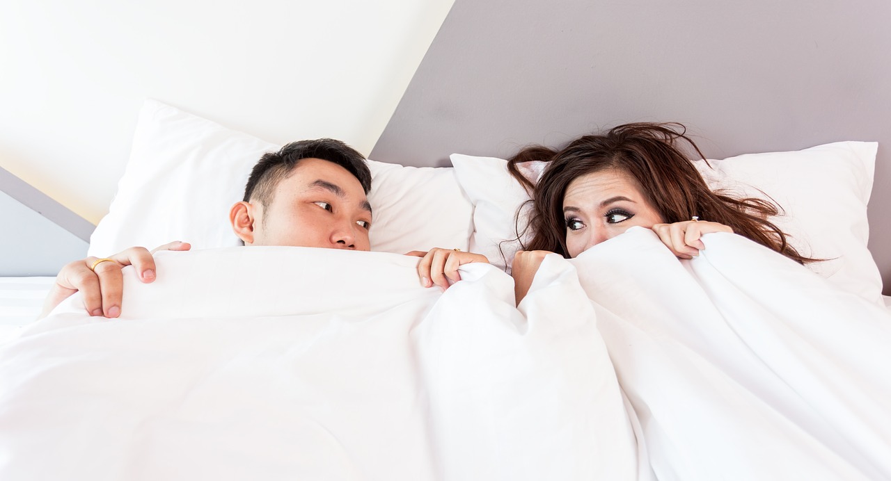 couple wakes in morning on honeymoon